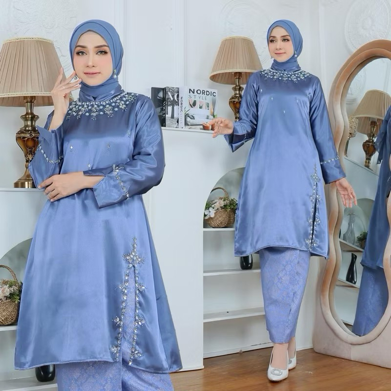 Tunik Malaysia Tunik Melayu Set Tunik Atasan Rok Songket Baju Kurung Melayu