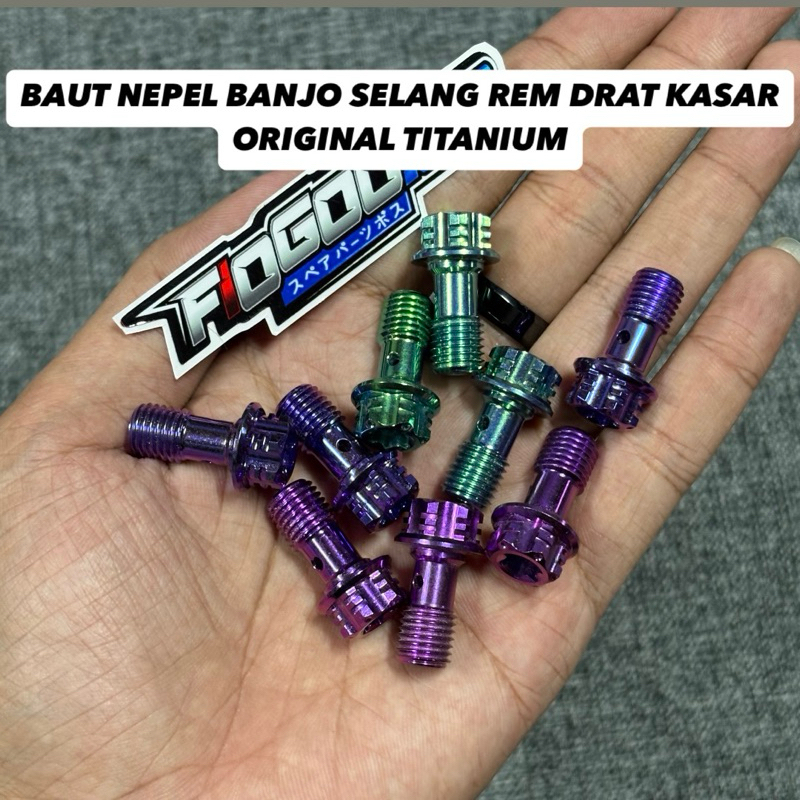 PROBOLT TITANIUM BAUT KALIPER BANJO SELANG REM KASAR HALUS BAUT TITANIUM NEPEL BANJO SELANG REM BAUT