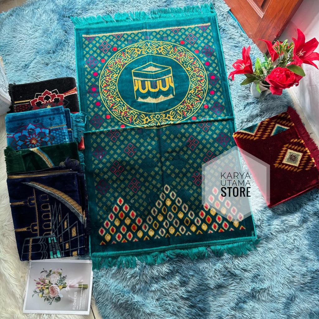 SAJADAH BLUDRU  TURKIYE AR RAHMAN GOLD TEBAL 70 X 110
