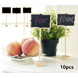 

Papan Tulis Kapur Mini 10pcs Mini Stand Board Mini Chalkboard Mini Black Board / Kualitas Baik