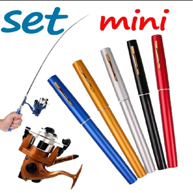 Sougayilang joran pancing 1m mini joran teleskopik reel pancing joran ultralight joran tegek joran p