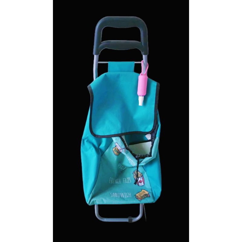 Troli Belanja lipat Keranjang Supermarket Tas Troli Belanja Trolley Roda/ Trolly Tas Belanja / Troli