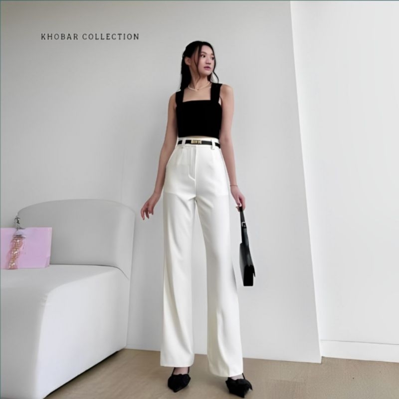 Gigi Pants - Celana Cutbray - Gigi Cutbray Pants Highwaist - Cutbray Highwaist Pants Wanita Semi wol