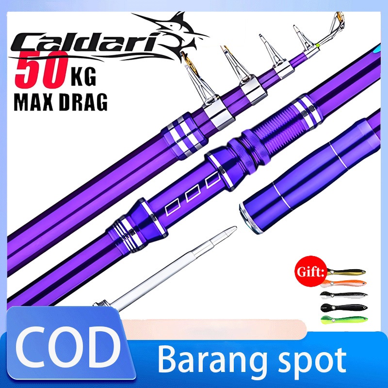 Fishing riptide Rod Spinning Joran Pancing Telescopic tempest Rod Fly Carp Portable Rotating