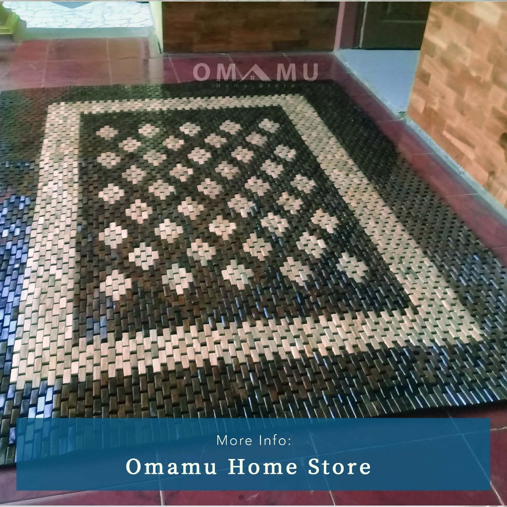 Tikar Anyam Kayu Jati Handmade – Aesthetic & Tahan Lama | Bisa Custom Ukuran