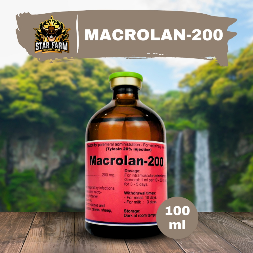 Macrolan 200 – Antibiotik untuk Sapi Kambing Domba 100 ml