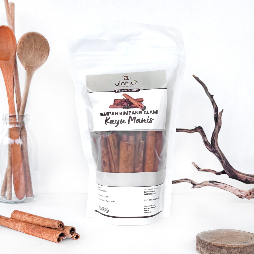 

ALAMEE Kayu Manis Batang Cinnamon Stick Rempah Rimpang Organik Bumbu Masak Dapur Seasoning 100gr