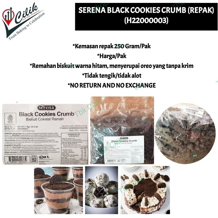 

serena+black+cookie+crumb+repak+topping+crumble+oreo+dessert+cake+es