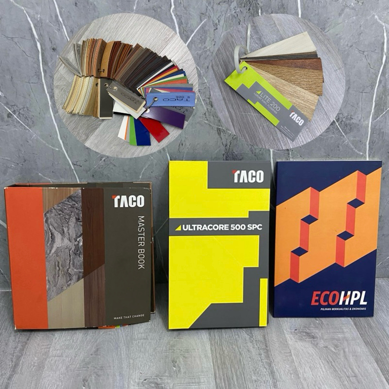 Buku Katalog HPL TACO+ EDGING+ECO HPL+SPC+VINYL FLOORING / Sample HPL Interior 1 SET