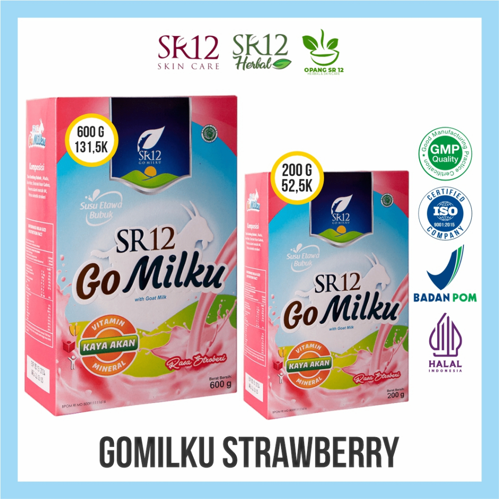 

GOMILKU STRAWBERRY SR12 / SUSU KAMBING ETAWA TERBAIK / GOAT MILK / SUSU ENAK & BERKUALITAS
