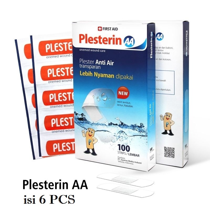 Hans 6Pcs Plesterin Luka Transparan Anti Air onemed AA plaster luka bening waterproof Perban lakban 