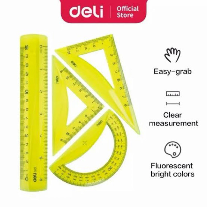 

Deli Stationery Ruler Set G006 02 / penggaris