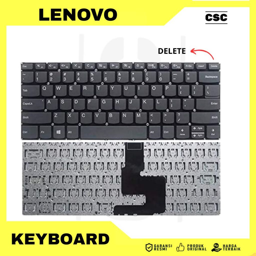 Keyboard Laptop Lenovo IdeaPad S340-14 S340-14IML S340-14API DELETE