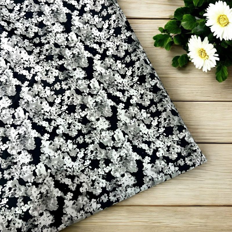 kain maxmara silky premium motif bunga / kain gamis