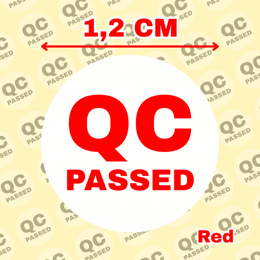Sticker Label QC PASSED Warna Merah
