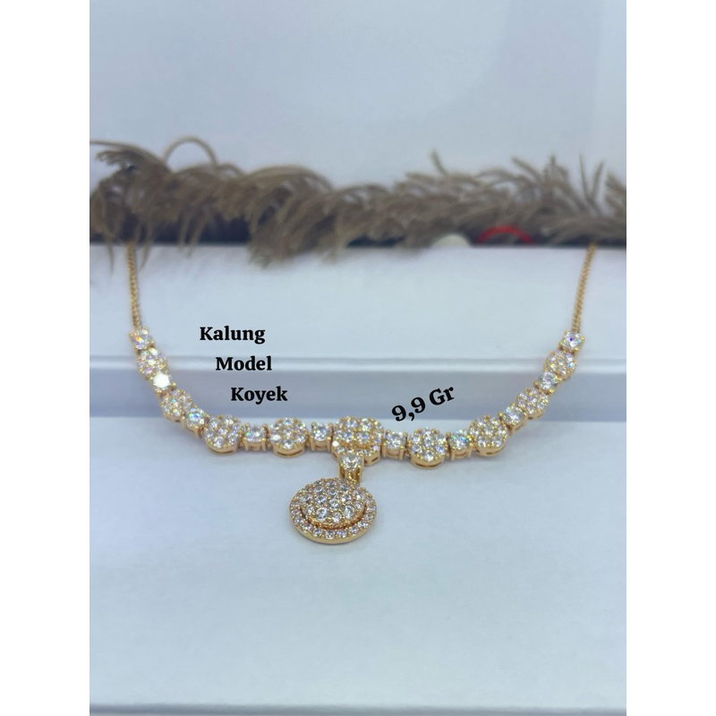 kalung rantai koyek emas kadar 750% / 17,18,22k