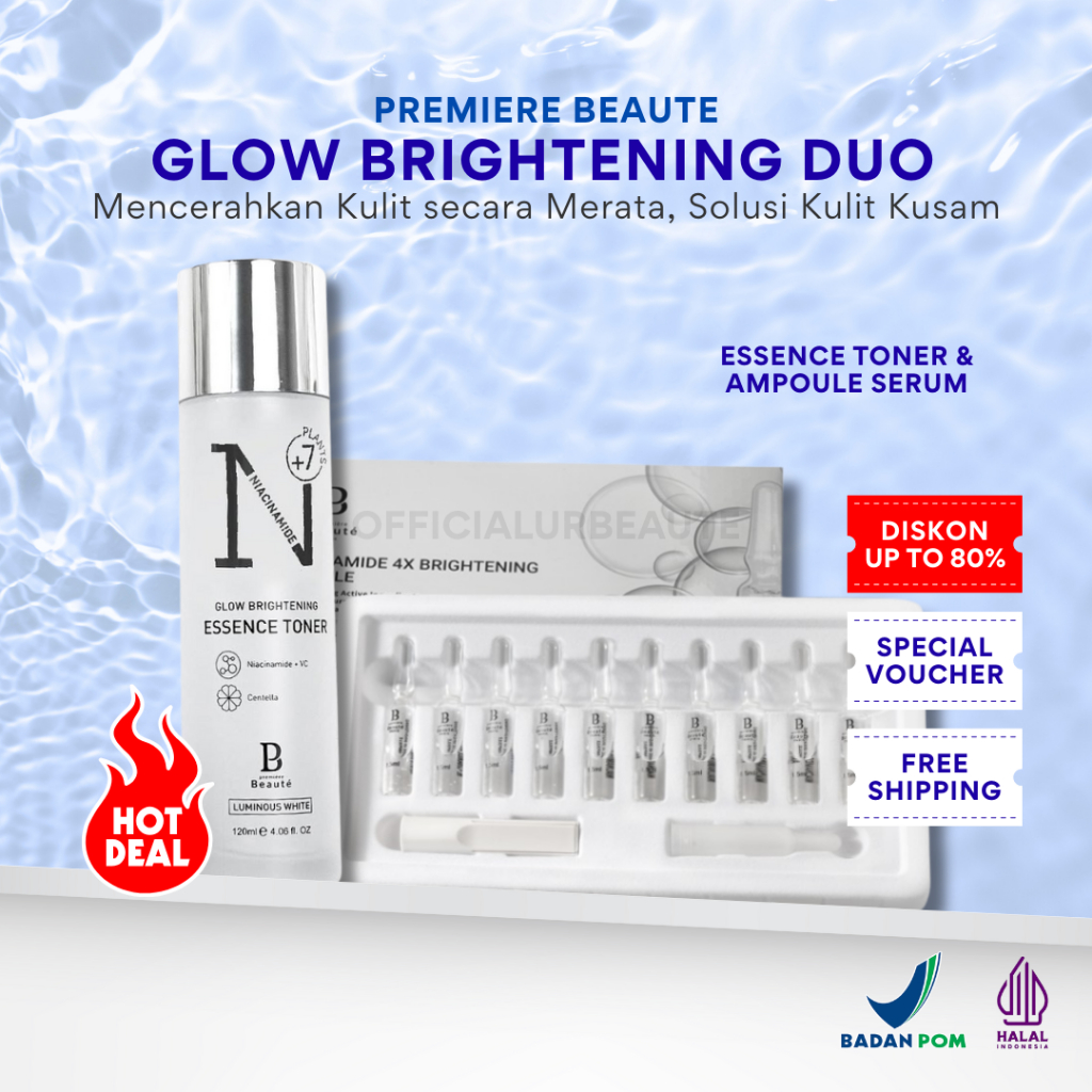 PREMIERE BEAUTE Glow Brightening Toner + Ampoule Serum (Free gift)