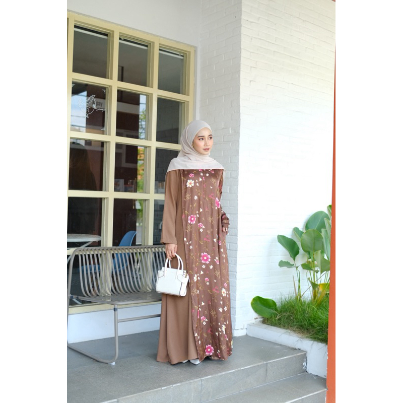 Dianna Dress  - Gamis Silky Motif Modern  By Tsabit Official