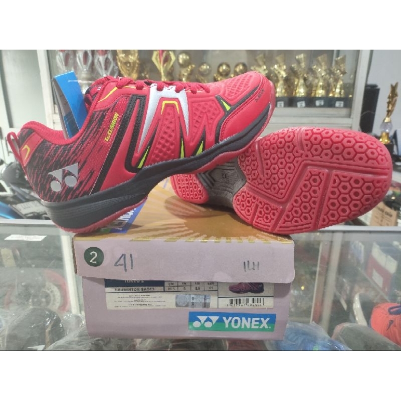 sepatu badminton yonex tokyo 2 fiery black silver original