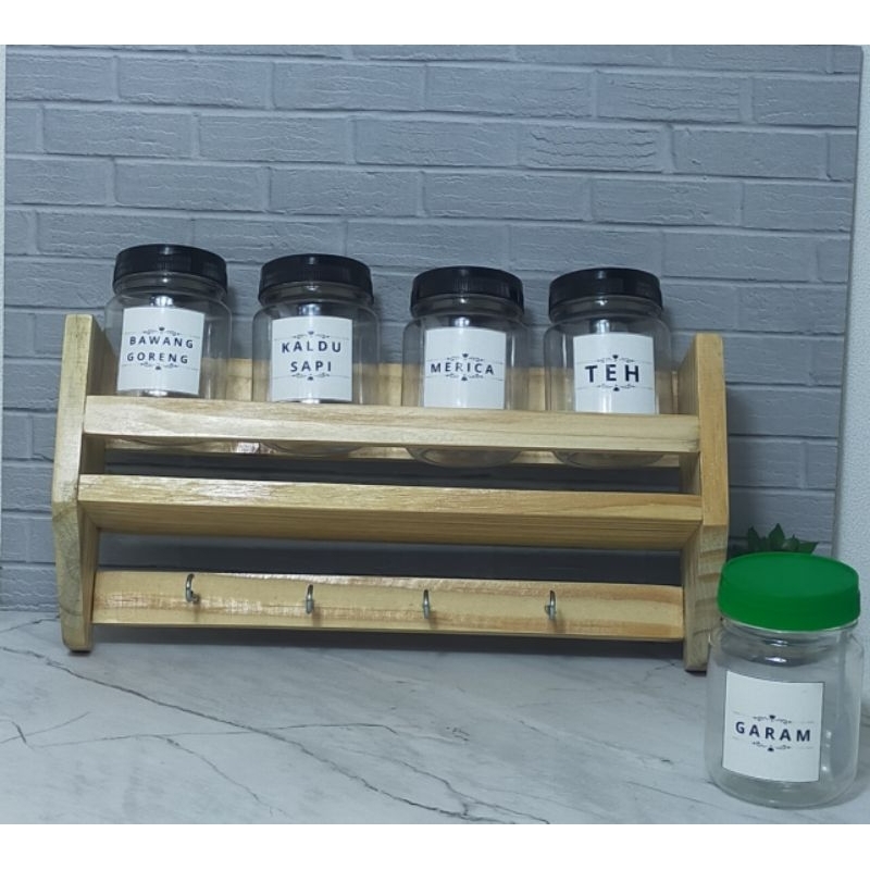 RAK TOPLES WADAH BUMBU DAPUR AESTHETIC SERBAGUNA