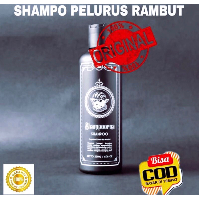 Shampoorna Shampoo THUG Pelurus Rambut anti rontok ketombe 30ml