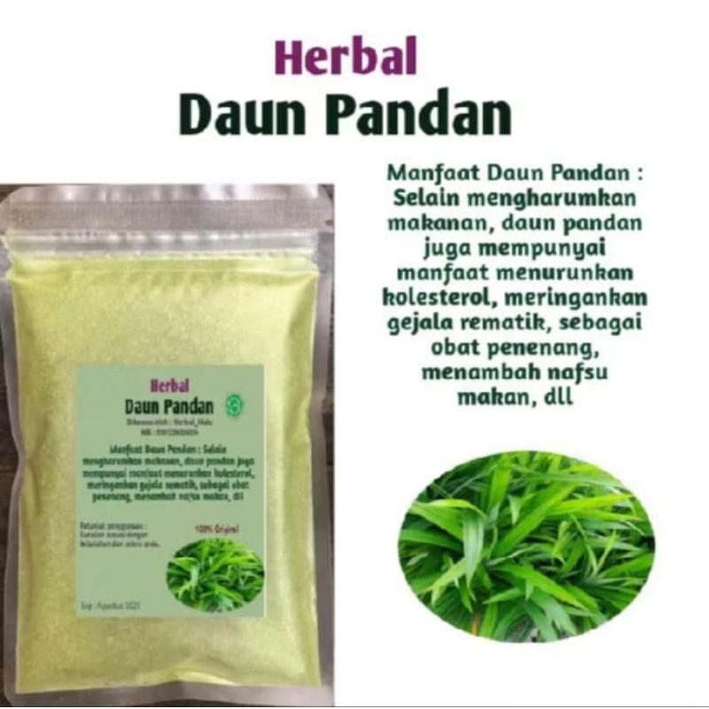 

Herbal daun pandan serbuk kemasan 250grm