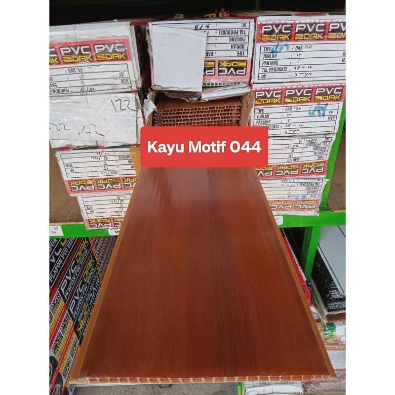 Plafon Pvc Minimalis 8mm Motif - Kayu Motif  044