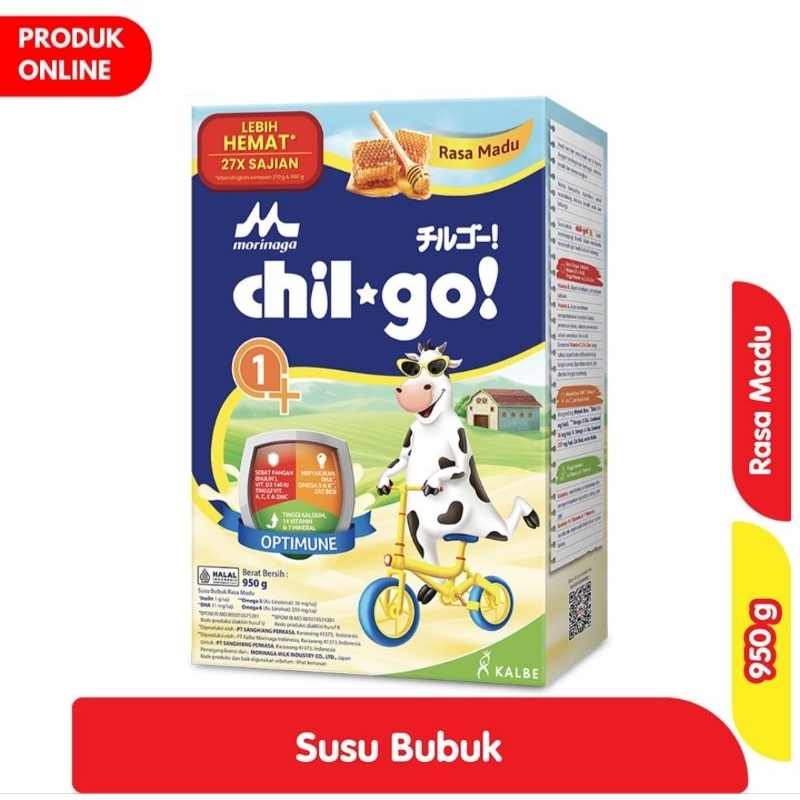 

Morinaga Chill-Go 1+ Susu Bubuk Pertumbuhan Anak Madu 950 g