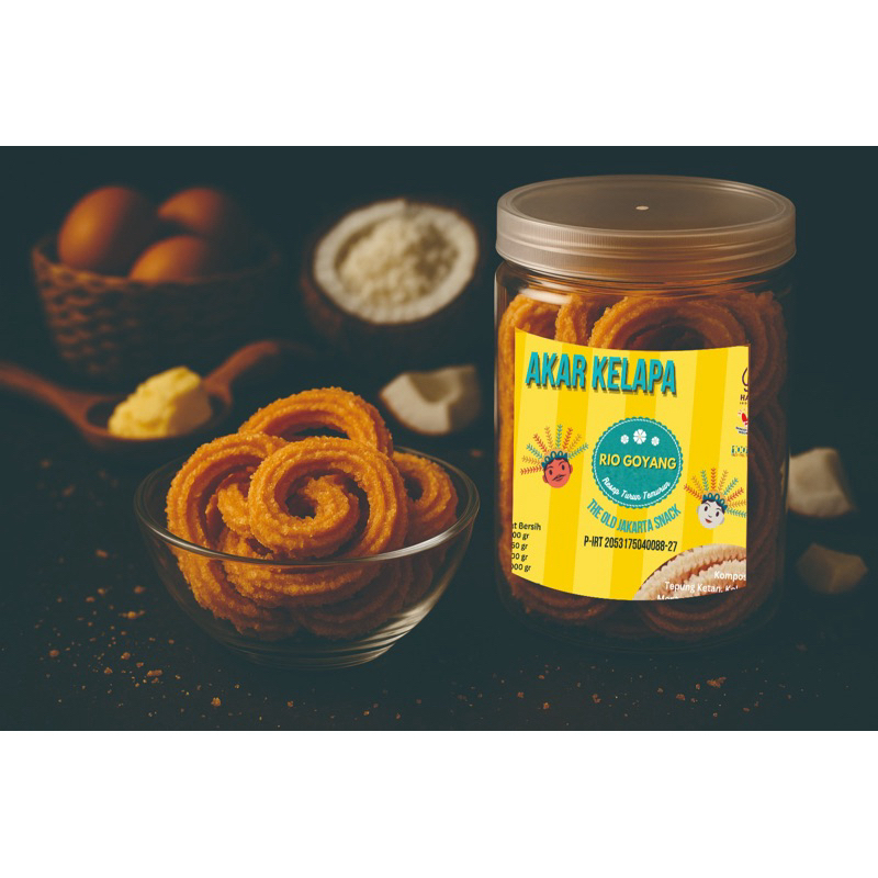 

Kue Akar Kelapa wijen Kemasan toples 200gr