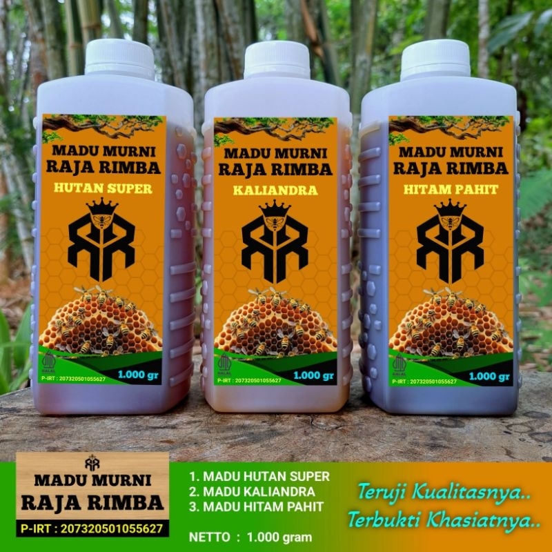 

Madu Murni RAJA RIMBA / Netto 1.000 gram / Teruji kualitasnya..Terbukti khasiatnya