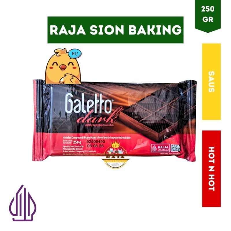 

Cokelat Galetto Compound Dark 250gr - HITAM