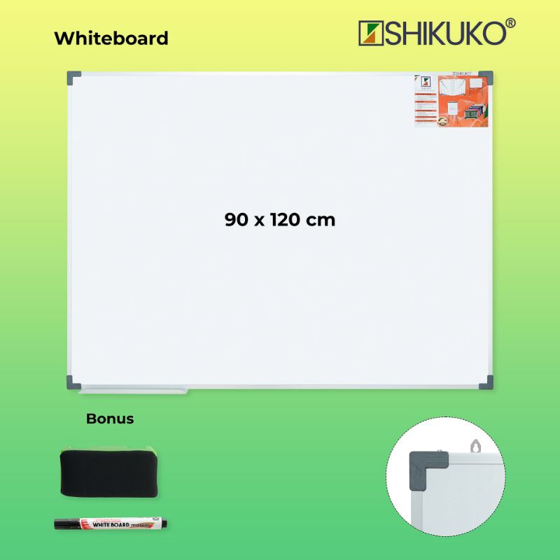 

Papan Tulis Whiteboard Gantung Shikuko 90 x 120