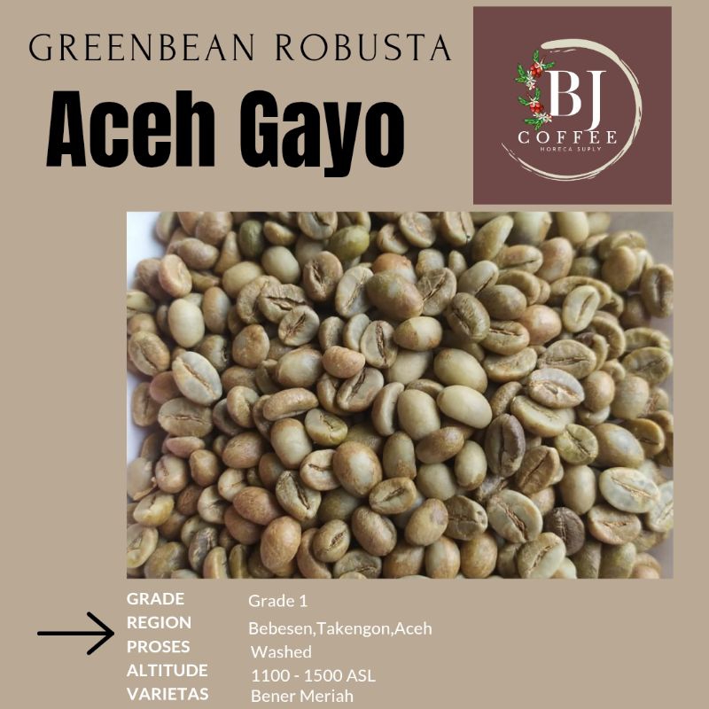 

Greenbean Biji Kopi Robusta Aceh Gayo 1kg