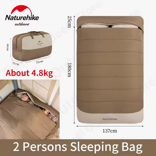 SLEEPING BAG DOUBLE WITH PILLOW NATUREHIKE NH21MSD02