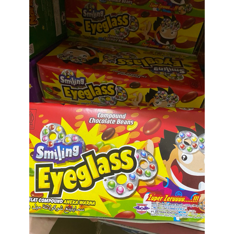 

PERMEN COKLAT SMILING EYEGLASS / PERMEN COKLAT SMILING KACAMATA ( ISI 40 PCS)