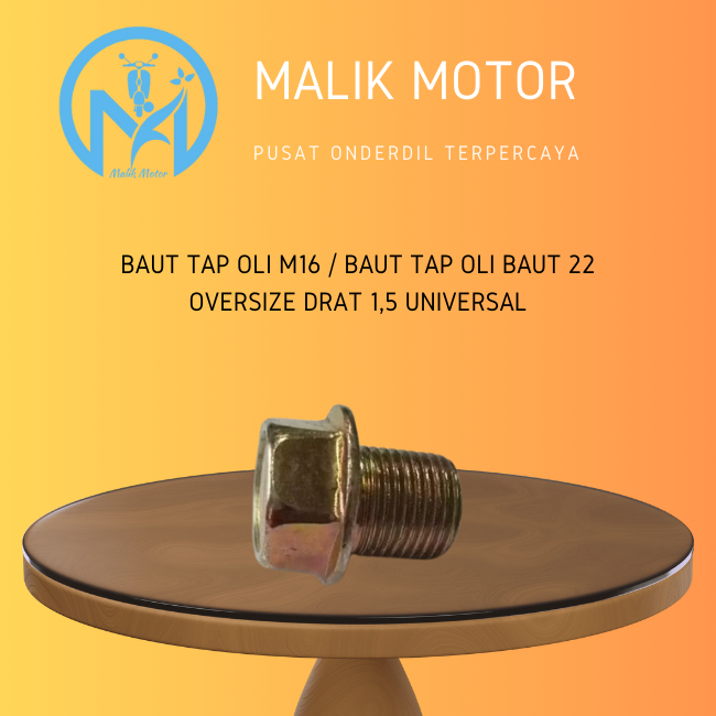 Baut Tap Oli M16 / Baut Tap Oli Baut 22 Oversize Drat 1,5 Universal