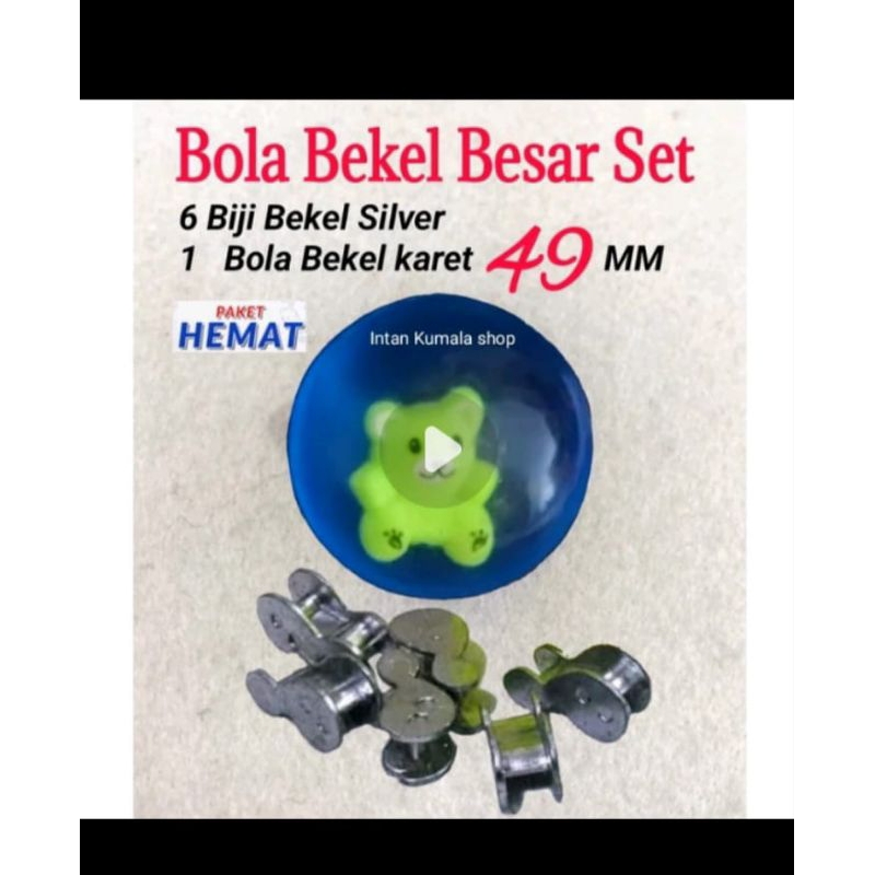 Bola bekel jumbo plus biji (5 buah biji bekel)