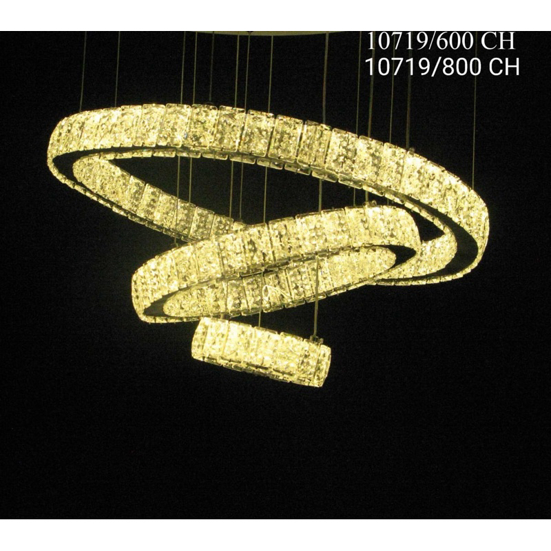 Lampu Gantung Crystal 3 Ring