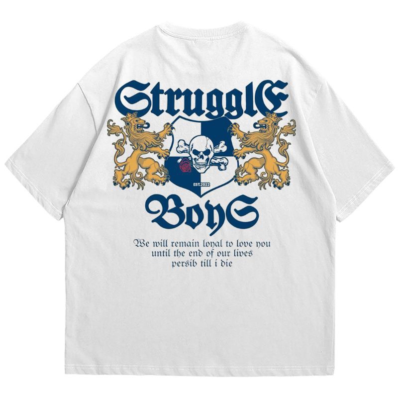 KAOS STRUGGLE BOYS | T-SHIRT BAJU PERSIB BANDUNG TERBARU | COTTON COMBED PREMIUM 24s