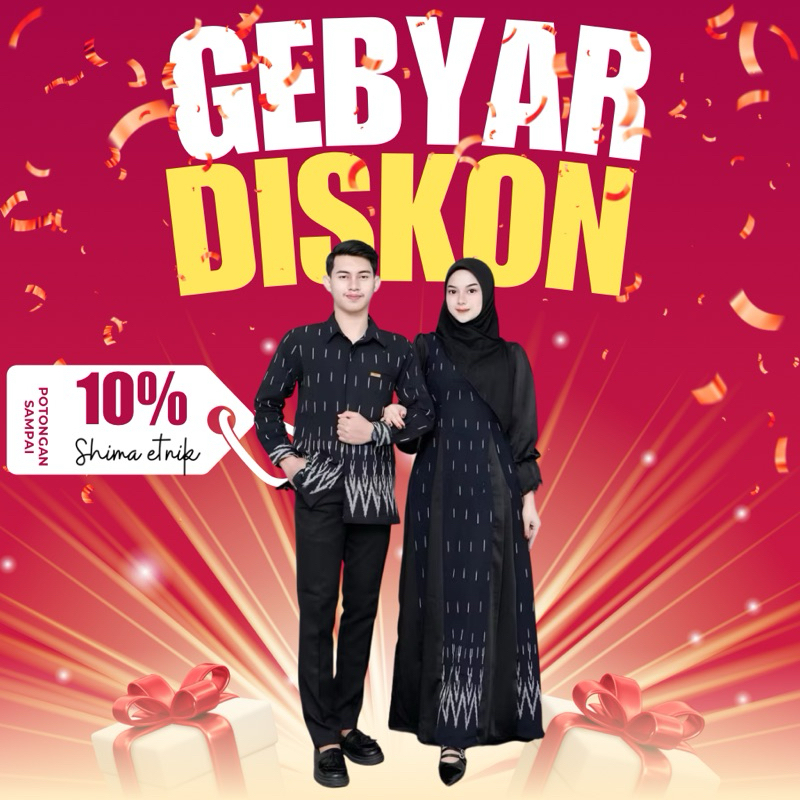 Shima Couple Tenun Kondangan Dress Tenun Couple Pasangan Gamis Tenun Elegan Baju Tenun Couple Pasang