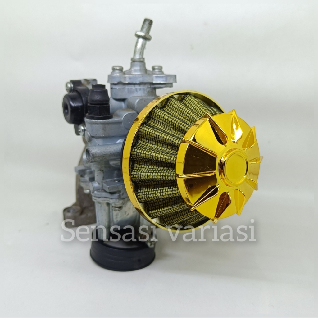 Filter Karbu Mahkota Mini Gold Variasi Anti Air Waterproof Universal Cocok Untuk Semua Motor