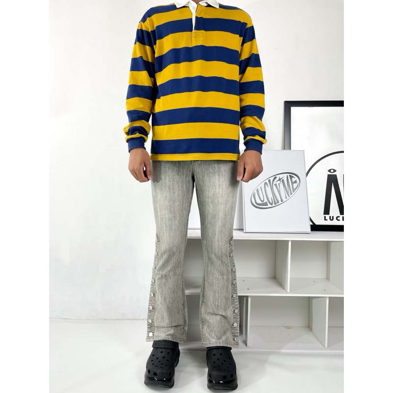 CELANA JEANS PANJANG PRIA Ee-2 FLARE JEANS GREY