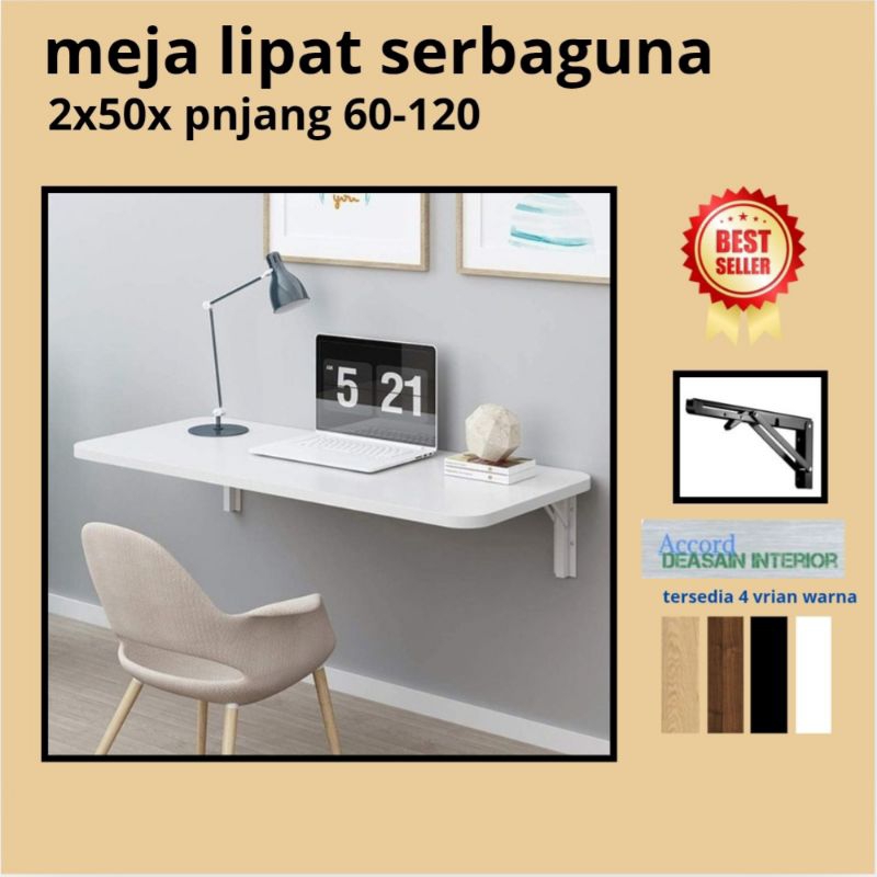meja lipat serbaguna 2x50x60-120