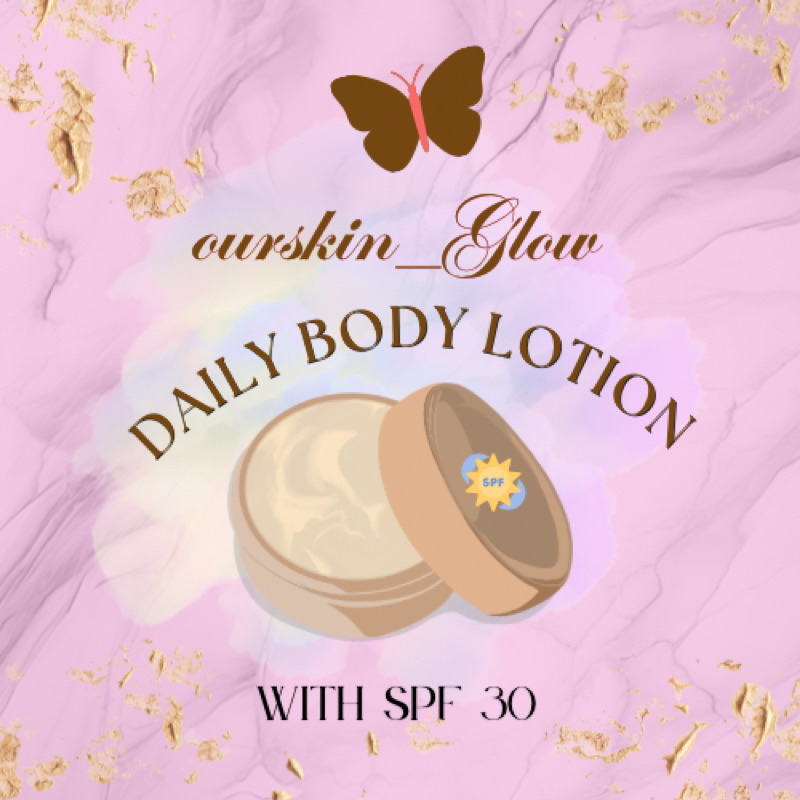 bundling 3 pot ourskin glow lotion siang with spf 30