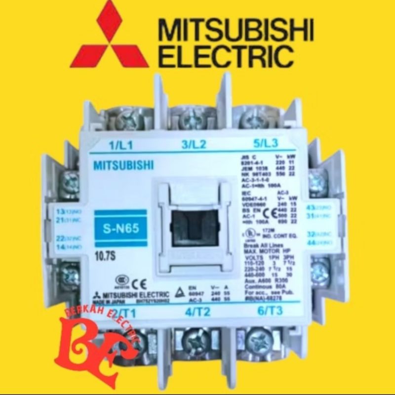 Kontaktor Mitsubishi S-N65 100A (110V-220V-380V)