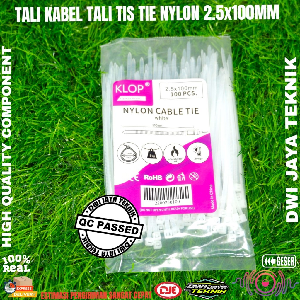 

KABEL TIES UKURAN 2.5x100 MM ( ISI 100 BIJI ) / TALI KABEL TIE 10 CM