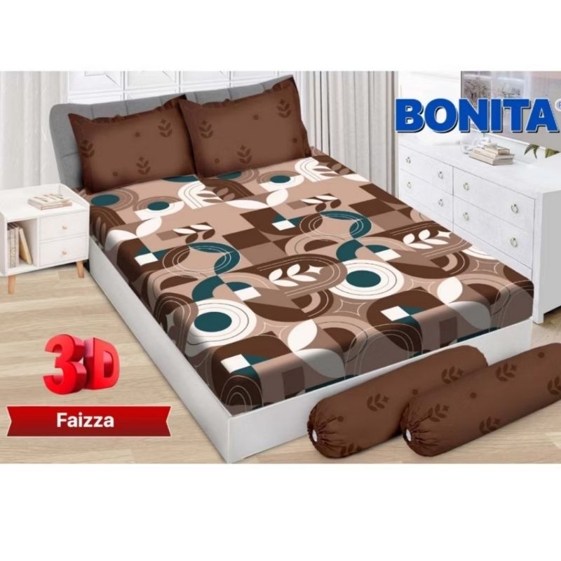 Sprei Bonita bantal 4 no 1 uk 180x200 motif faizza