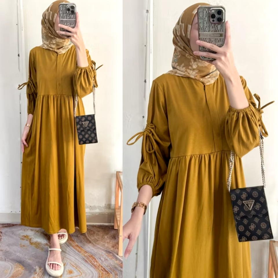 Ghema MIDI Dress Kaos Cotton Combed 24's Premium Dress Busui