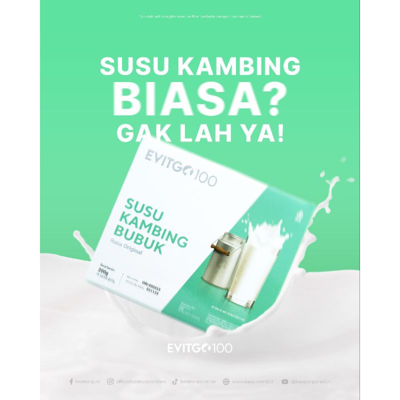 

Evitgo 100 Susu Kambing Etawa Organik 1 Dus 10 Sachet