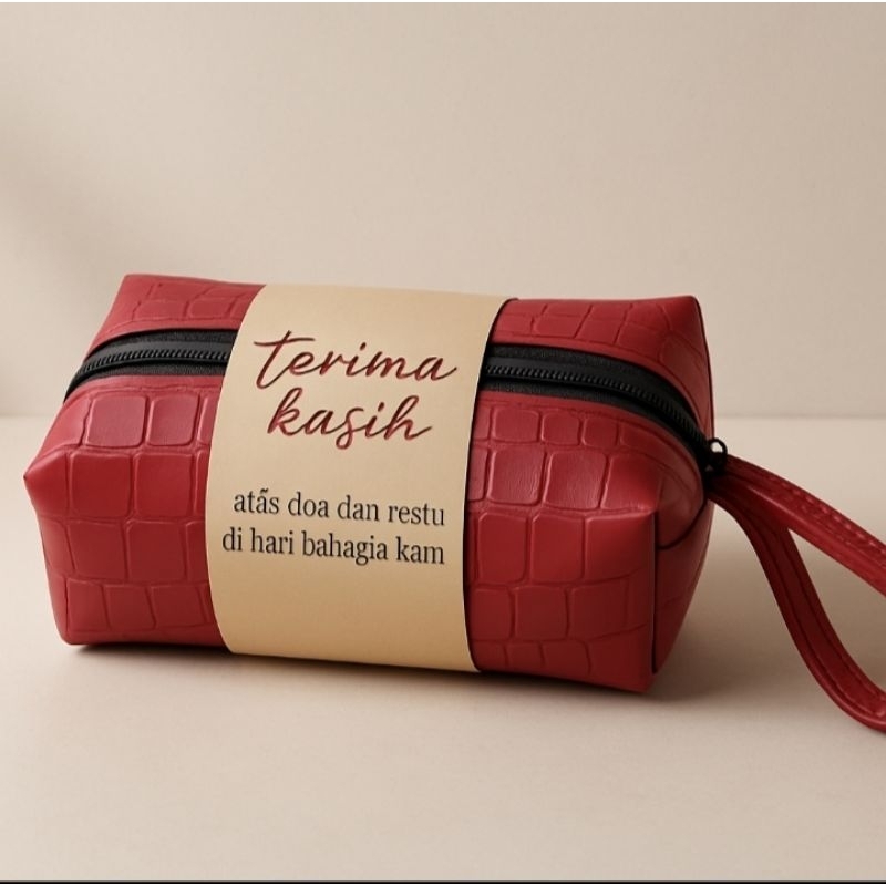 souvenir boxy Pouch croco